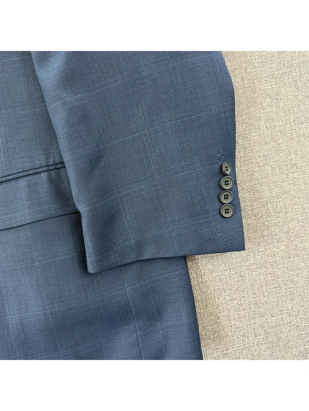Pronto Uomo Platinum 52R Blue Plaid 2 Button Sport Coat Blazer Modern Fit